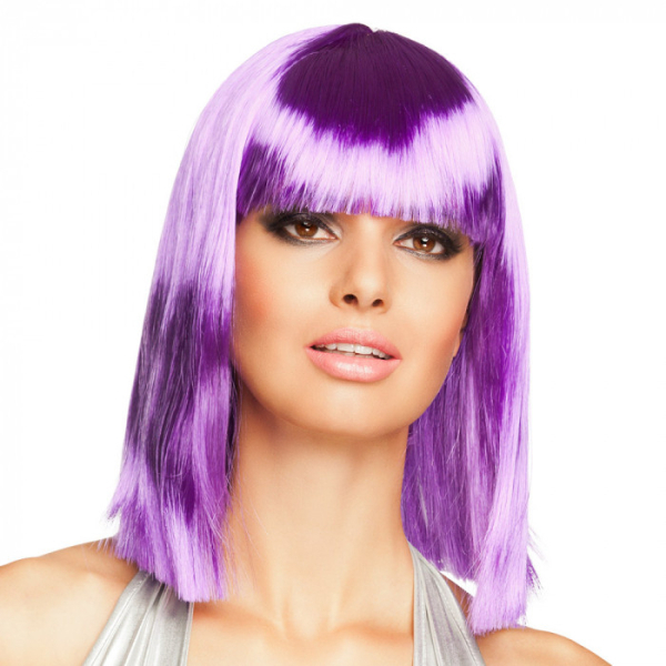 perruque fluo violette