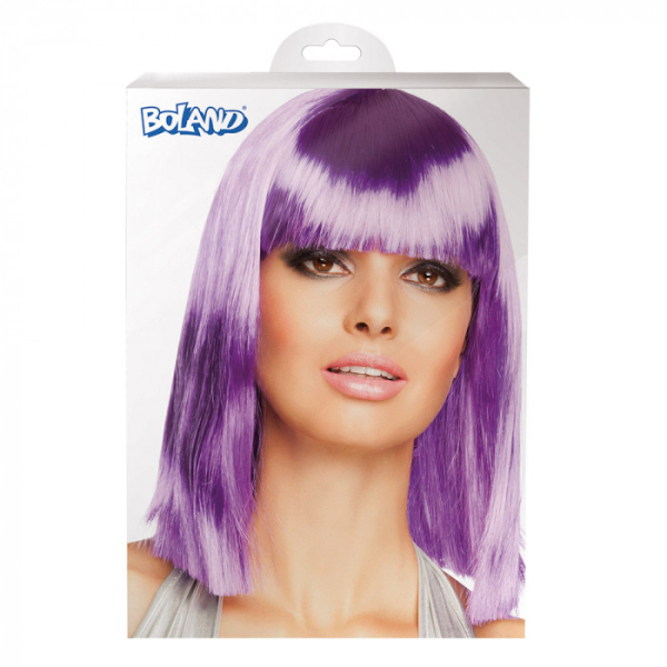 perruque neon violette