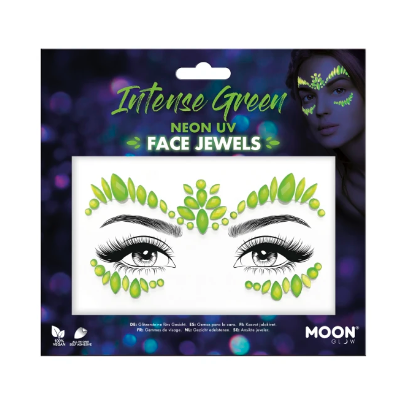 bijoux visage neon vert