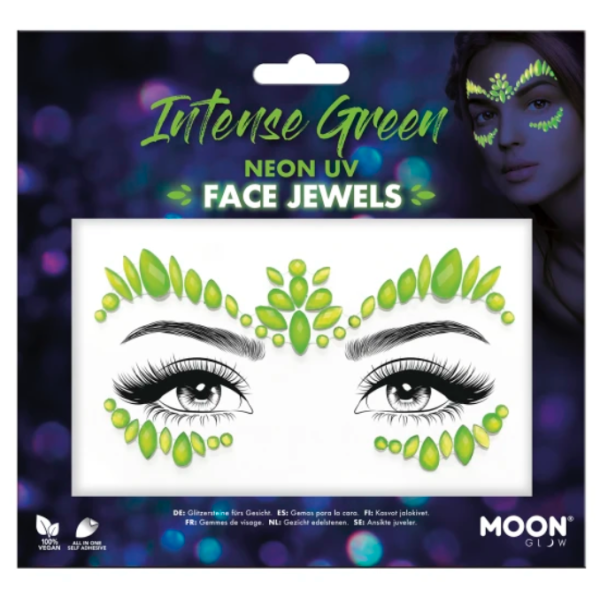 bijoux visage neon vert