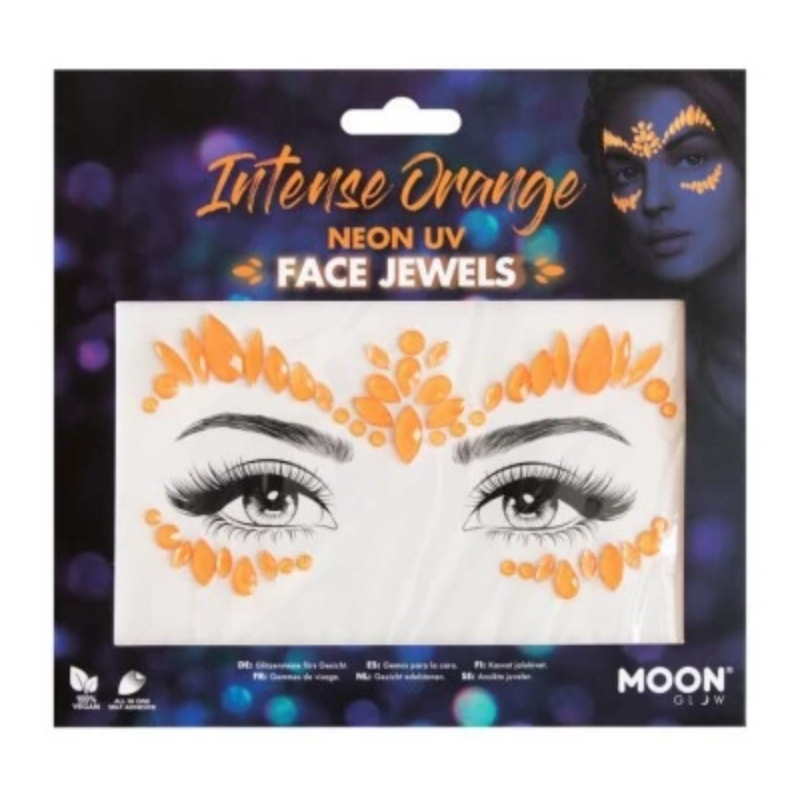 bijoux visage neon orange