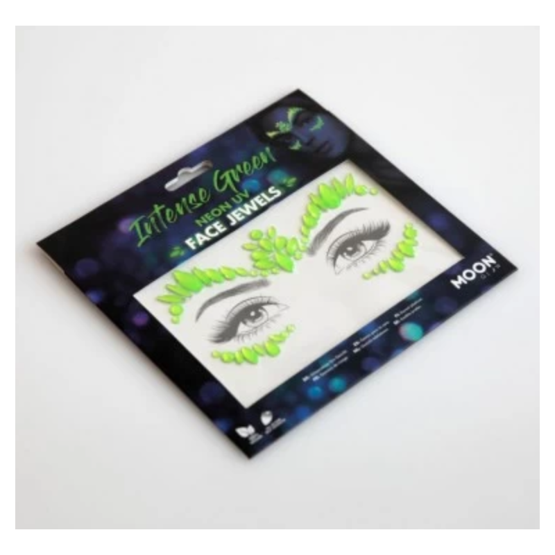 bijoux visage neon jaune pack