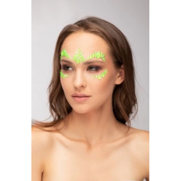 bijoux visage neon jaune femme bijoux visage neon jaune femme