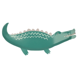 8 assiettes crocodile