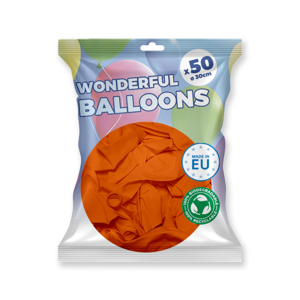 paquet ballons baudruche orange