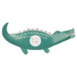 8 assiettes crocodile