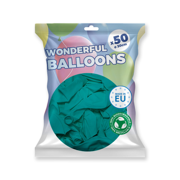 paquet ballons bleu turquoise