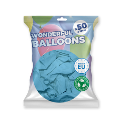 ballon baudruche latex bleu clair