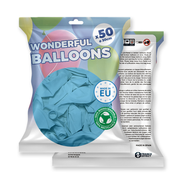 ballons bleu clair