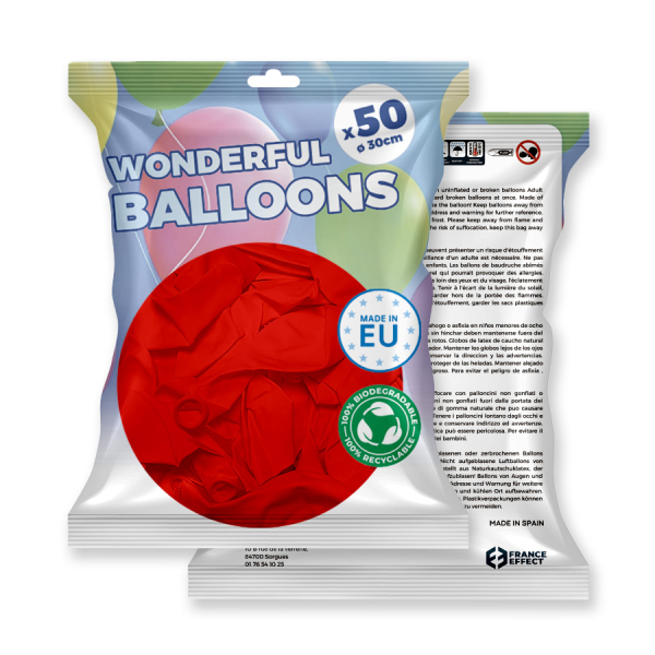 ballons baudruche rouge latex