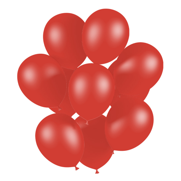 Ballon de baudruche rouge pois noir x6