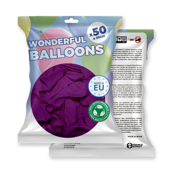 ballons violet en latex