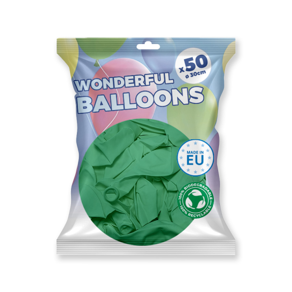 paquet ballons vert d'eau