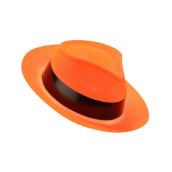 chapeau fluo orange