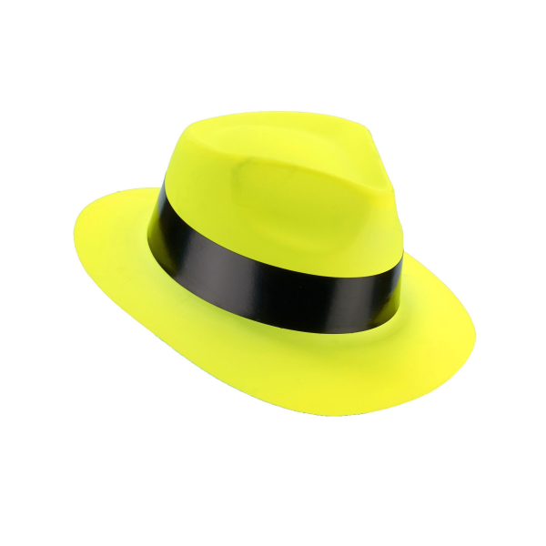 chapeau fluo jaune