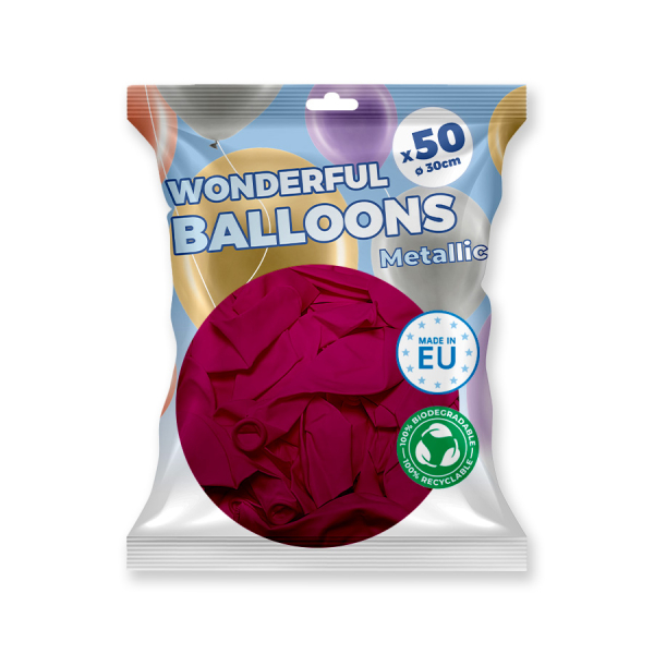 50 ballons fuchsia