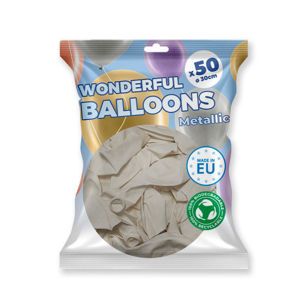 paquet ballons argent