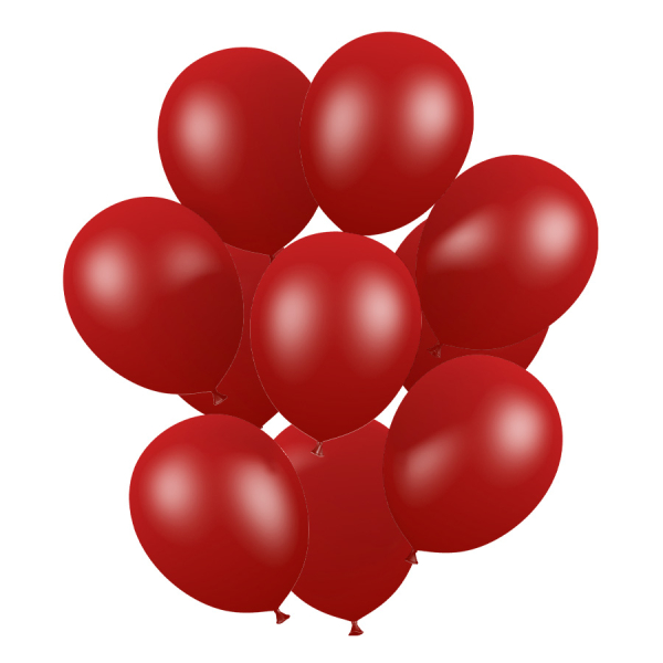 50 Ballons de baudruche biodégradable rouge métallisé