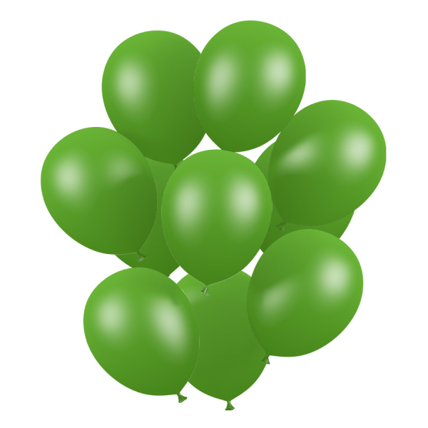 50 ballons de baudruche biodégradable vert clair métallisé