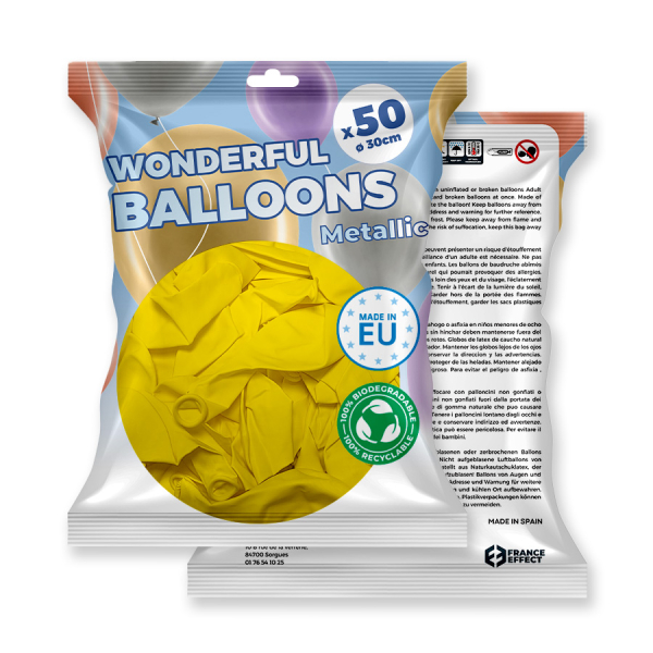 ballon jaune métallique ballon jaune métallique