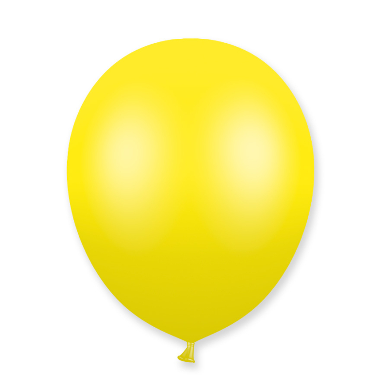 ballon latex jaune metal