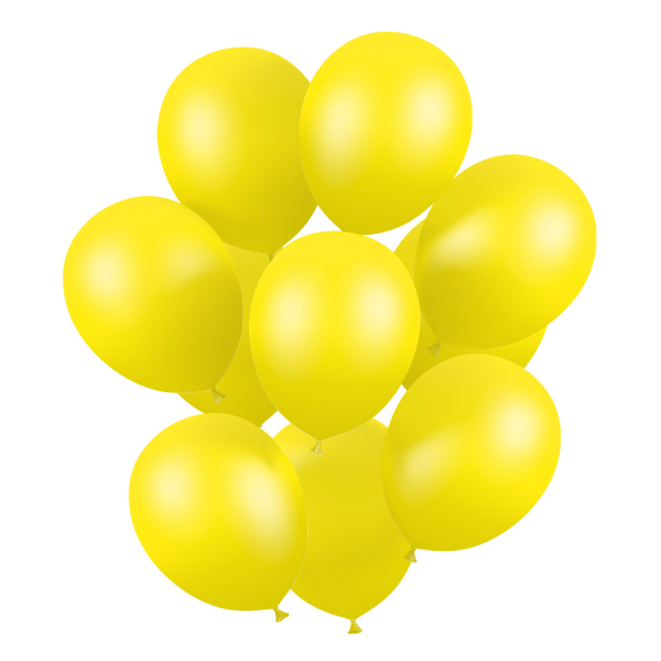 50 ballons de baudruche biodégradable Jaune métallisé