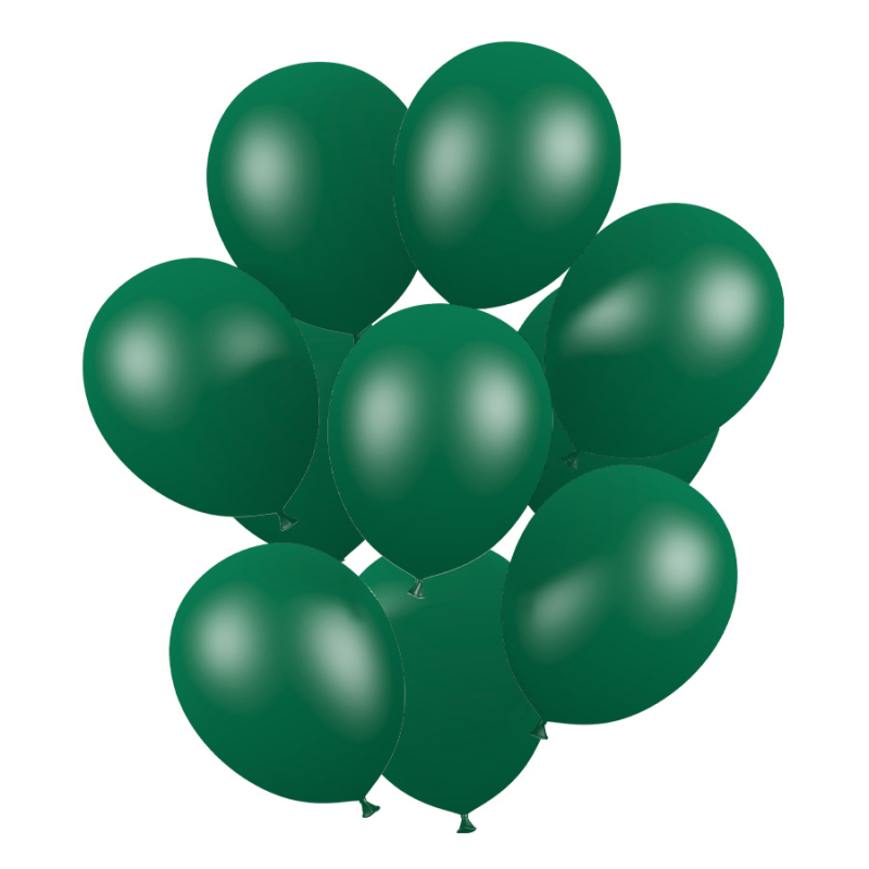 50 ballons de baudruche biodégradable Vert émeraude métallisé - 30 cm