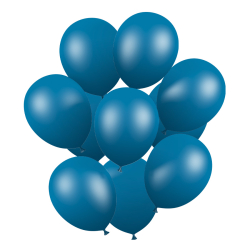 bouquet Ballons de baudruche biodégradable bleu métallisé