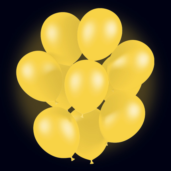 20 ballons de baudruche fluo néon Jaune