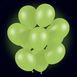 20 ballons de baudruche fluo néon Vert - 25 cm