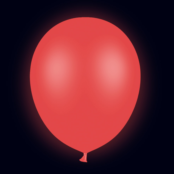 20 ballons de baudruche fluo néon Rouge - 25 cm latex