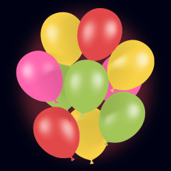 ballons fluo multicolore