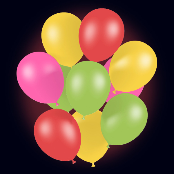 ballons latex fluorescent