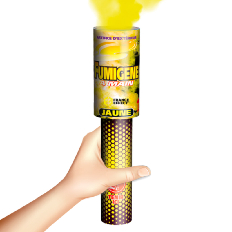 Fumigène à Main 21 Cm - Fumée Colorée Orange, Durée 30 Secondes - Pour Mariage, événements, Photos
