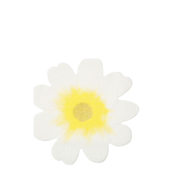serviette fleur blanc