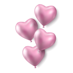 ballons latex coeur rose