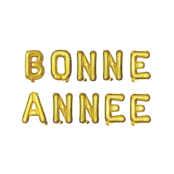 Guirlande Ballons Foil ''Bonne Année'' Or - 35 cm