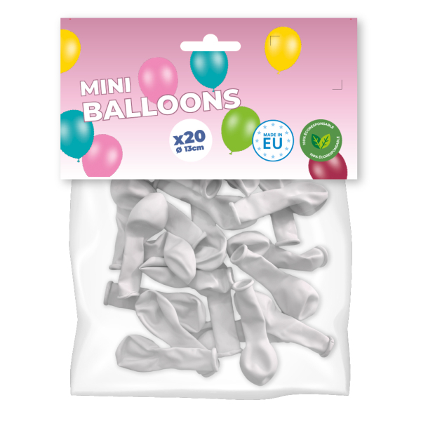 mini ballons blanc