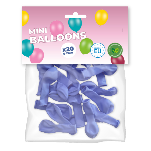 mini ballons bleu foncé