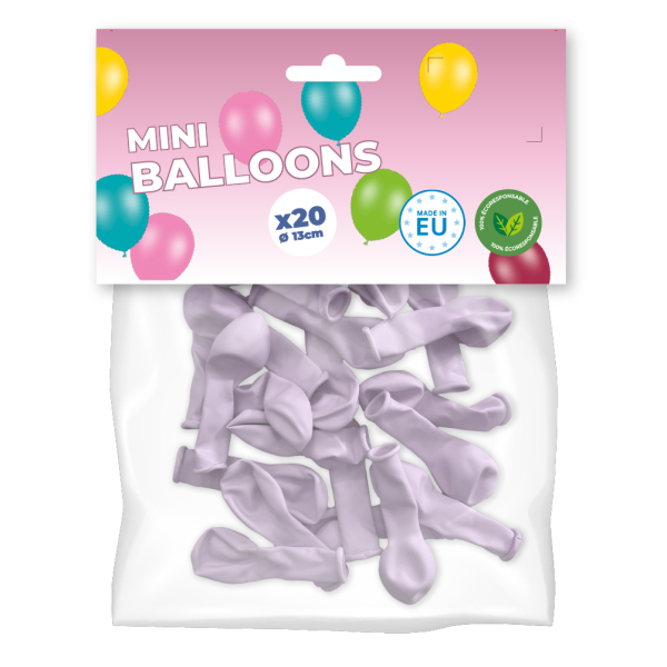 mini ballons violet pastel