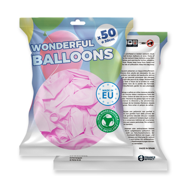 ballons roses pastel pack
