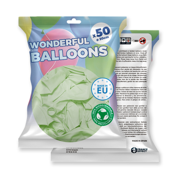 ballons biodegradable vert  paquet