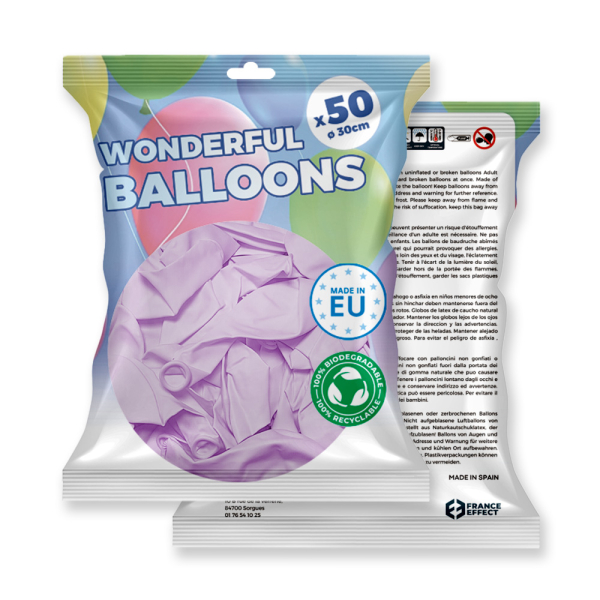 ballons violets pastel biodegradable ballons violets pastel biodegradable