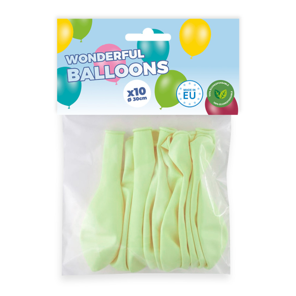 ballons baudruche vert pastel