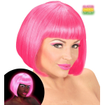Perruque Cabaret rose vif
