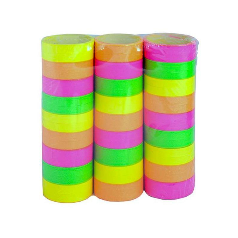 rouleaux serpentins fluo