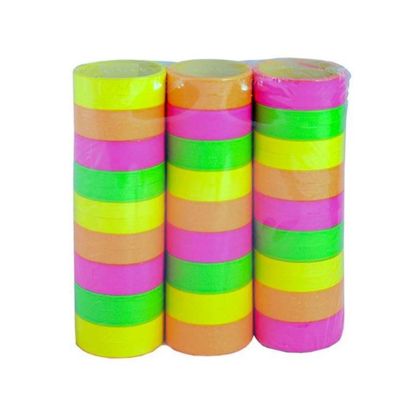 rouleaux serpentins fluo