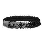 Bandeau disco à paillettes noires Bandeau disco à paillettes noires