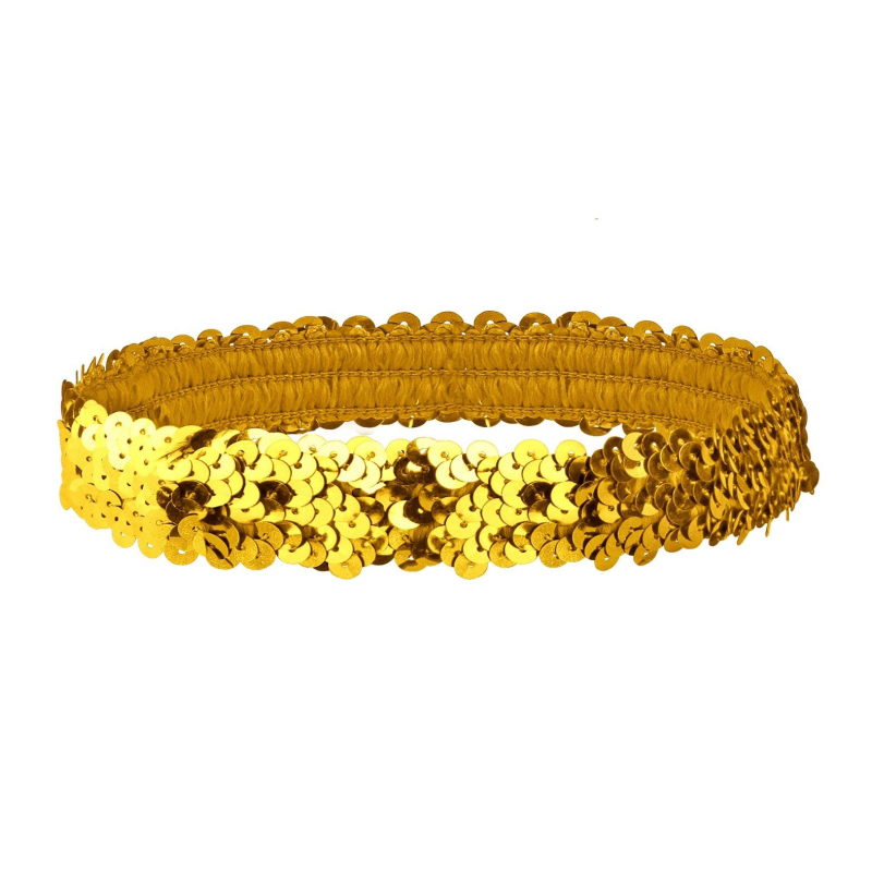 Bandeau disco à paillettes or