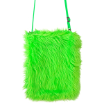 Sac à main en peluche vert fluo Sac à main en peluche vert fluo